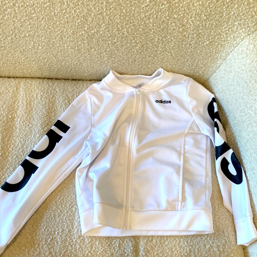 2 adidas girls jackets (black and white)